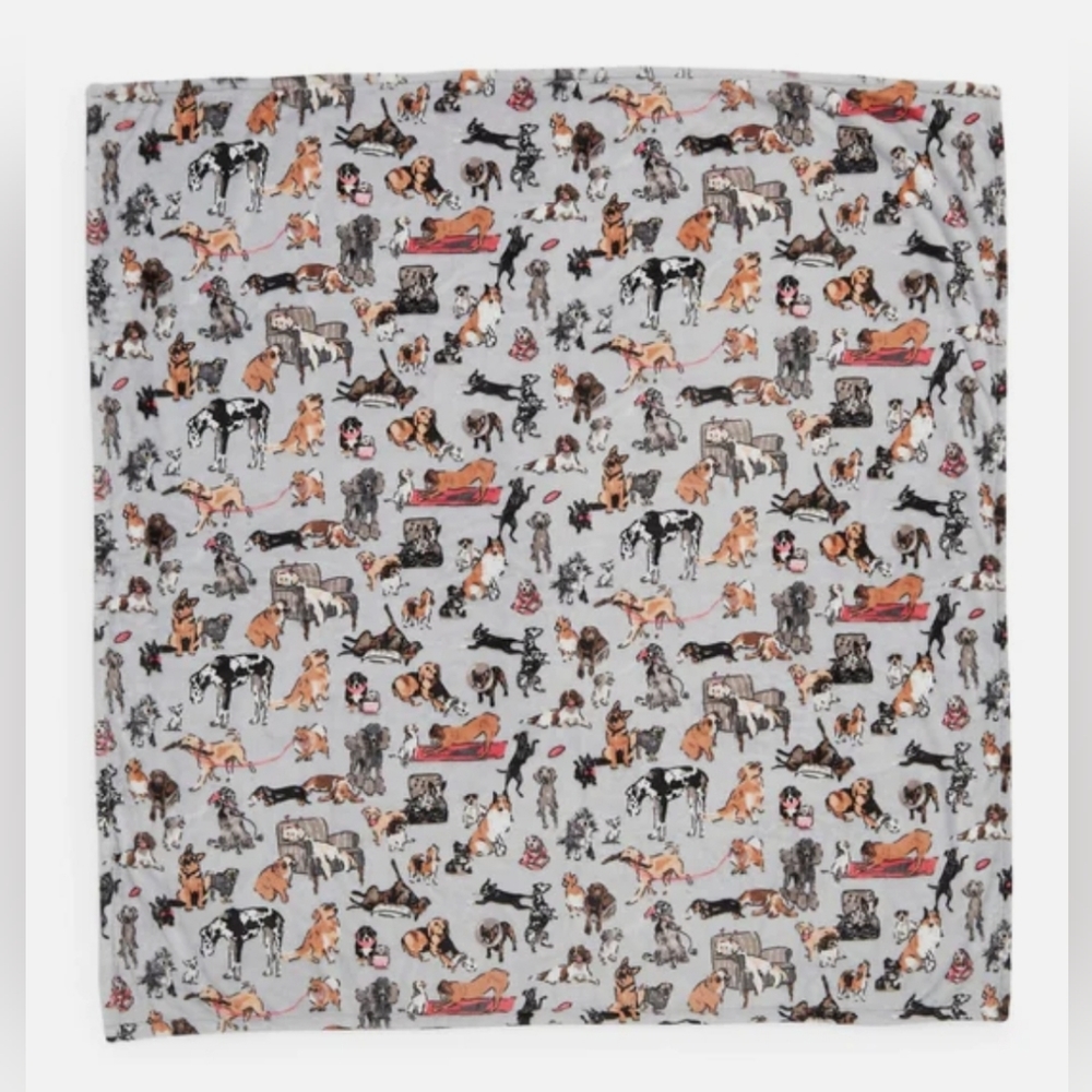 Vera Bradley Dog Show Pattern Throw Blanket